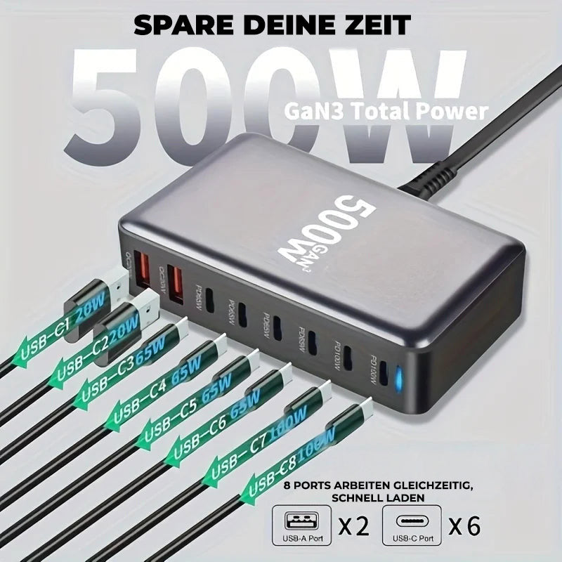 8-Port Schnelllade-Station