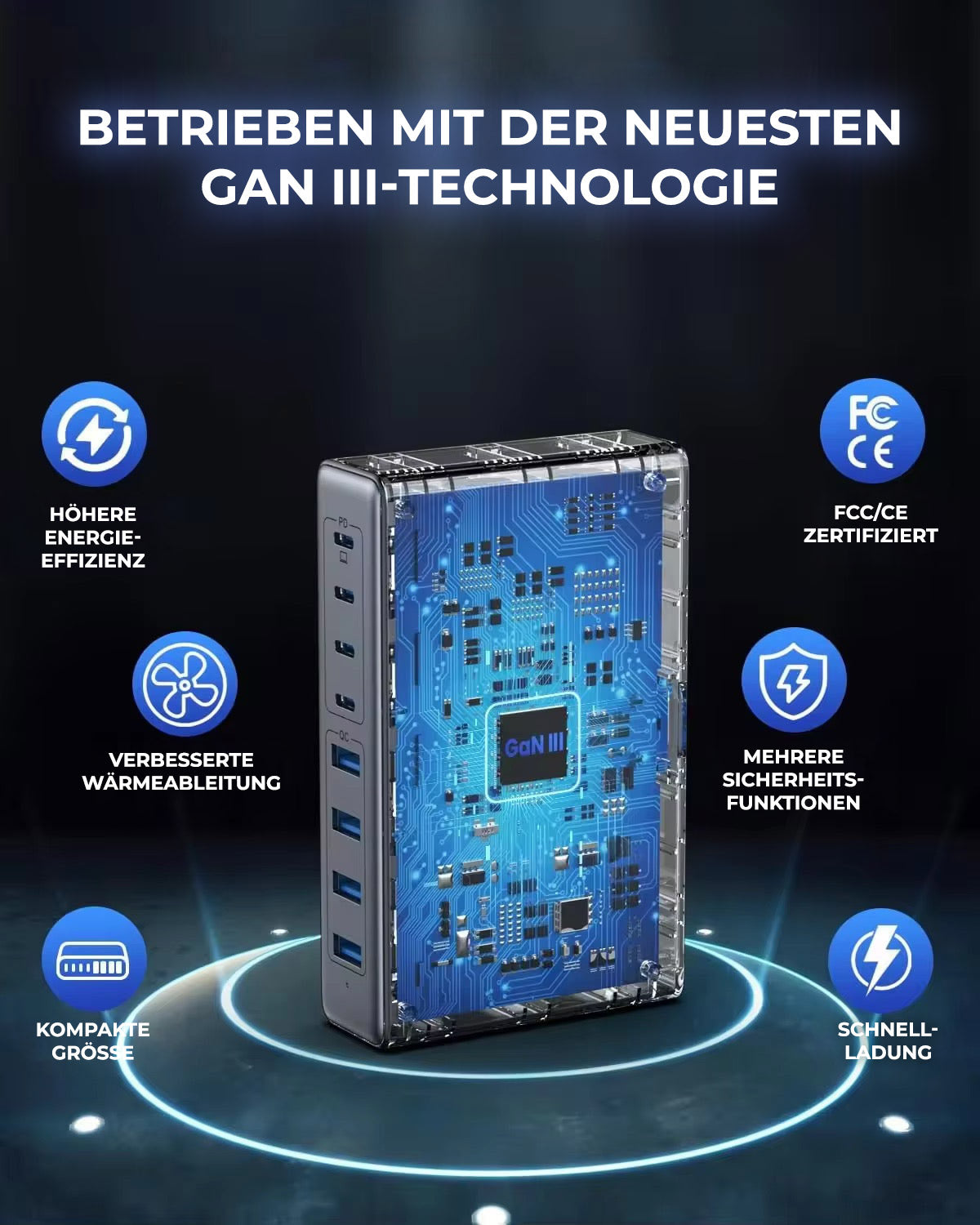 8-Port Schnelllade-Station