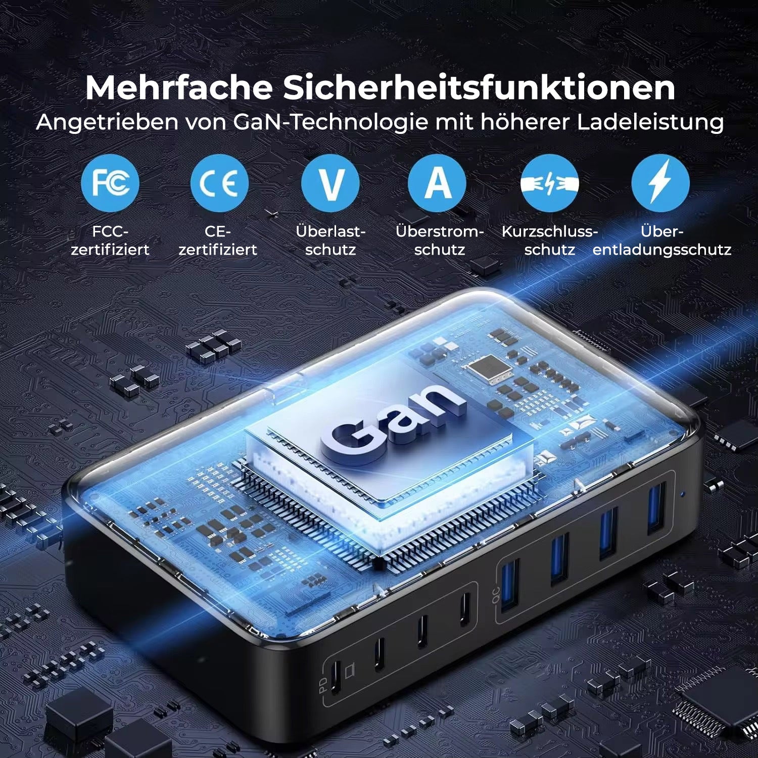 8-Port Schnelllade-Station