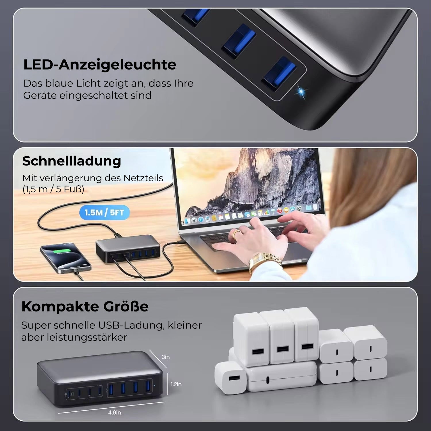 8-Port Schnelllade-Station