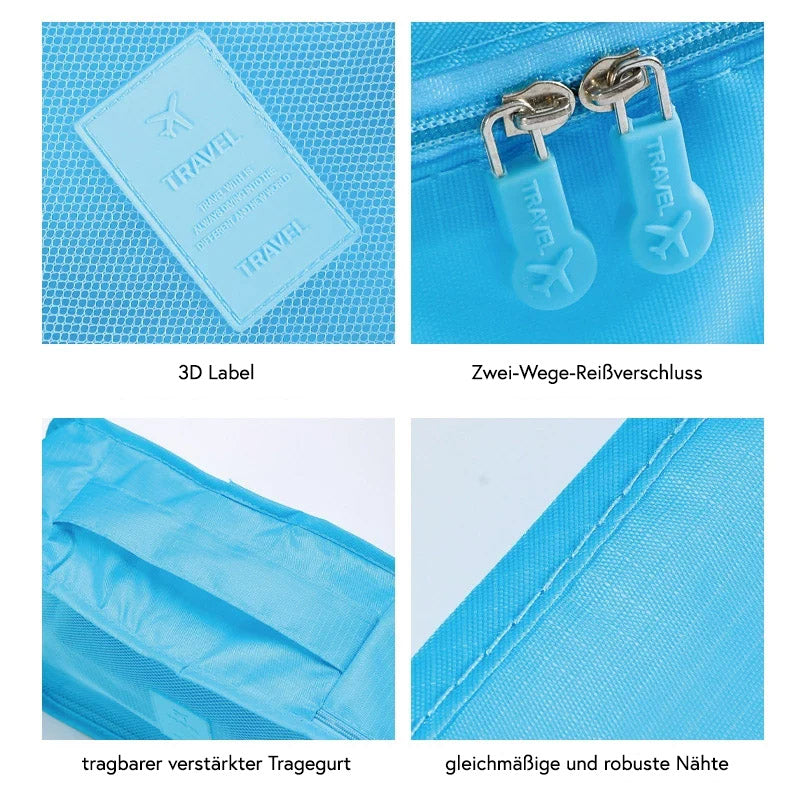 6-teiliges Set Reise-Gepäck-Organizer